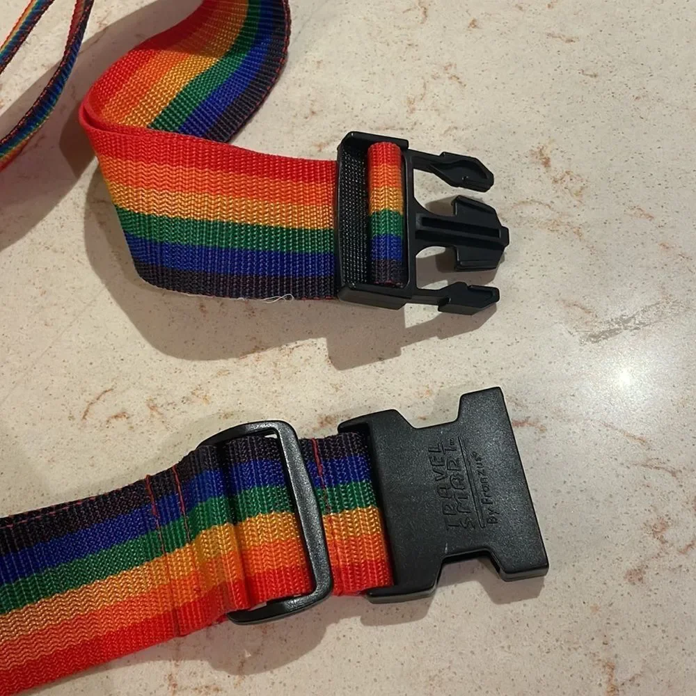 Pride multicolored buckle belt strap